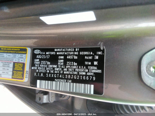 KIA Optima Lx 2018 5XXGT4L38JG216679 Image 9