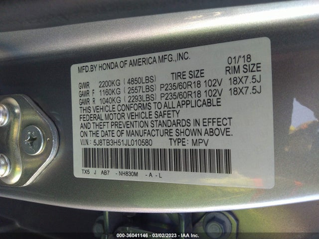 Acura Rdx W 2018 5J8TB3H51JL010580 Image 11