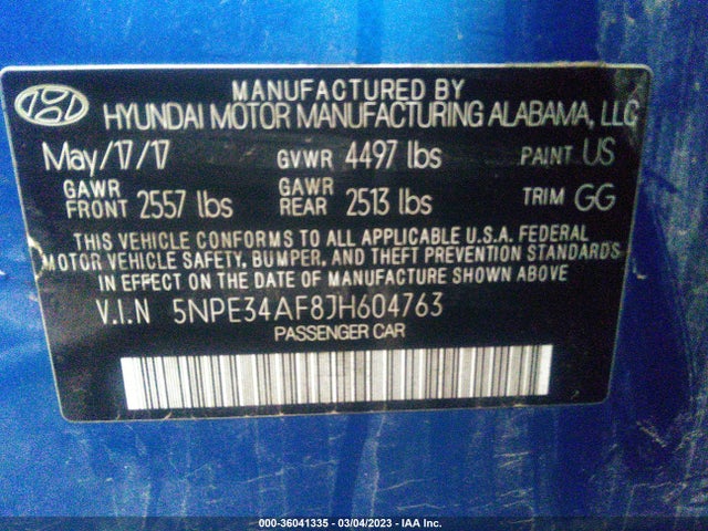 Hyundai SONATA SEL 2018 5NPE34AF8JH604763 Image 9