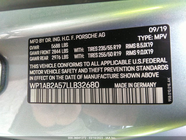 WP1AB2A57LLB32680 Porsche MACAN S
