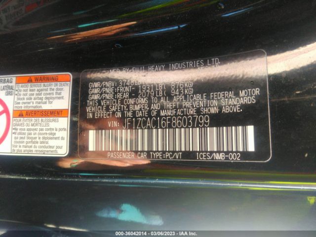 JF1ZCAC16F8603799 Subaru Brz Limited