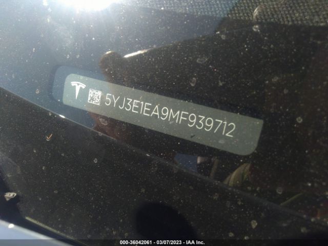 5YJ3E1EA9MF939712 Tesla Model 3 Standard Range Plus