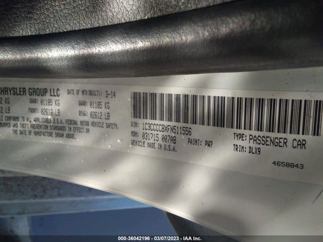 Chrysler 200 C 2015 1C3CCCCBXFN511556 Image 10