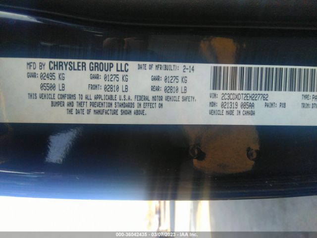 2C3CDXDT2EH227762 Dodge Charger Rt