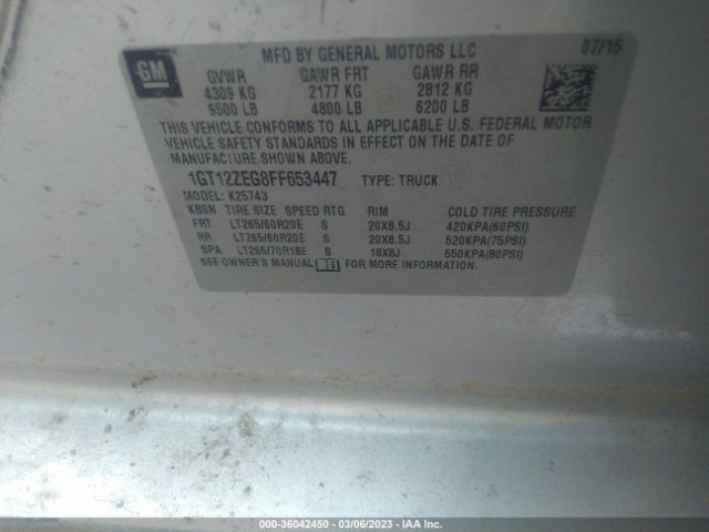 1GT12ZEG8FF653447 GMC Sierra 2500hd Slt