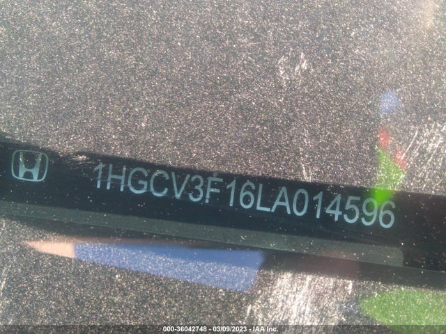2020 HONDA ACCORD HYBRID VIN: 1HGCV3F16LA014596