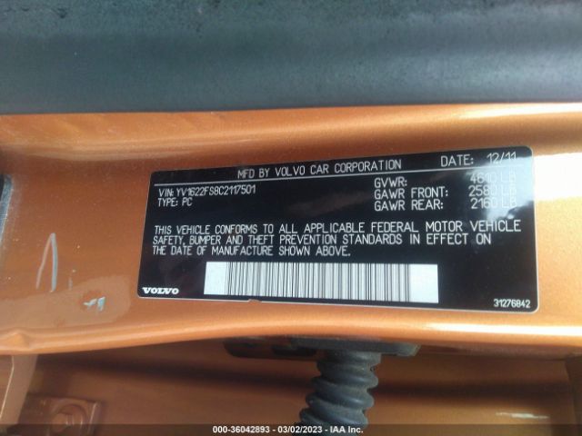 YV1622FS8C2117501 Volvo S60 T5