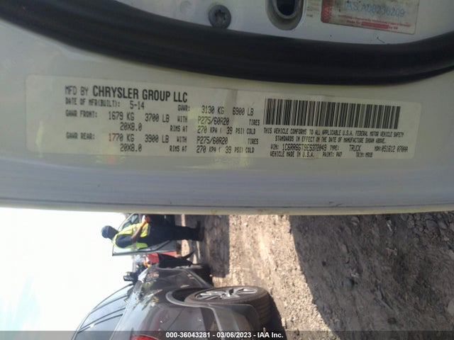 Aukcja sprzedaży 2014 Ram 1500 Big Horn, vin: 1C6RR6GT9ES372049, numer aukcji: 36043281