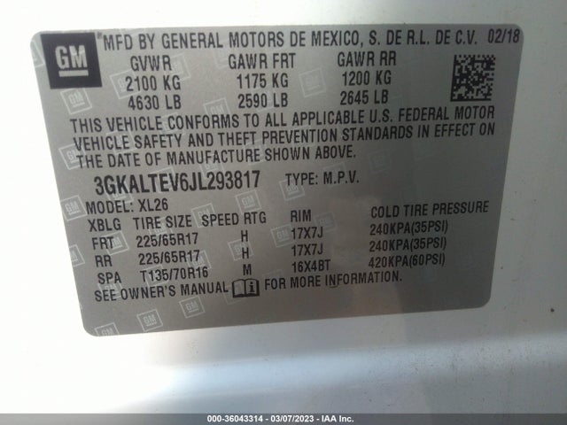 GMC Terrain Sle 2018 3GKALTEV6JL293817 Image 9