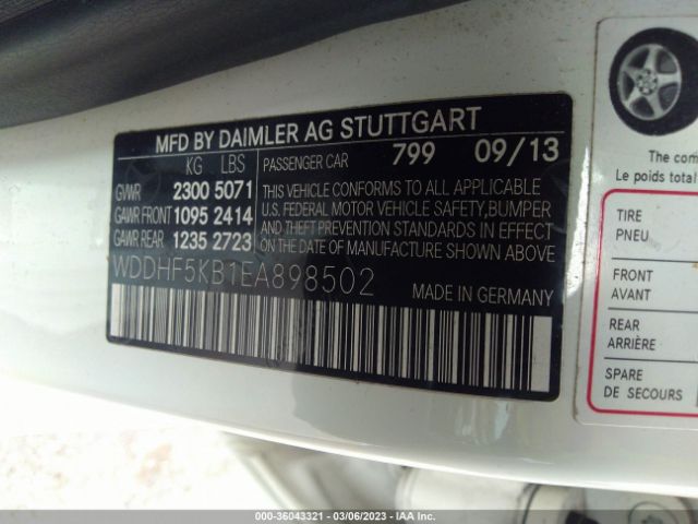 WDDHF5KB1EA898502 Mercedes-Benz E-class E 350