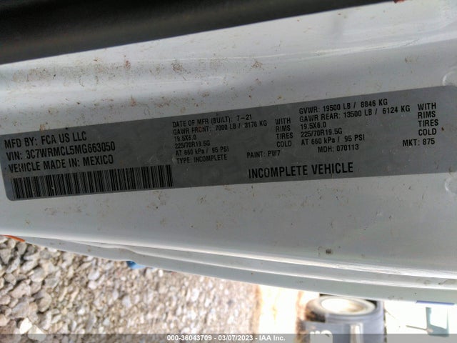 2021 Ram 5500, VIN: 3C7WRMCL5MG663050