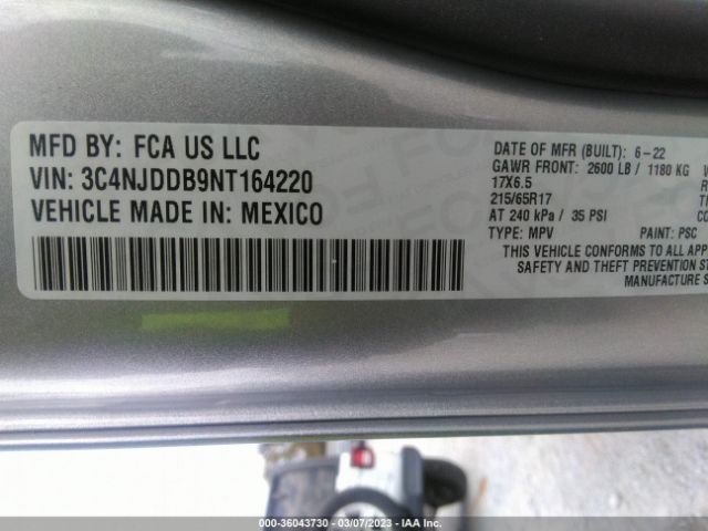 3C4NJDDB9NT164220 Jeep Compass Trailhawk