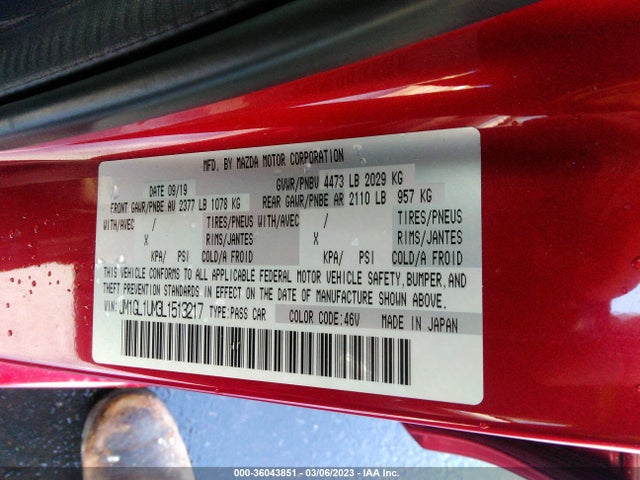 2020 Mazda 6, VIN: JM1GL1UM3L1513217