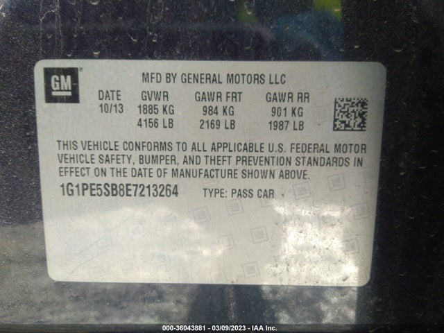 Chevrolet Cruze 2lt 2014 1G1PE5SB8E7213264 Image 11