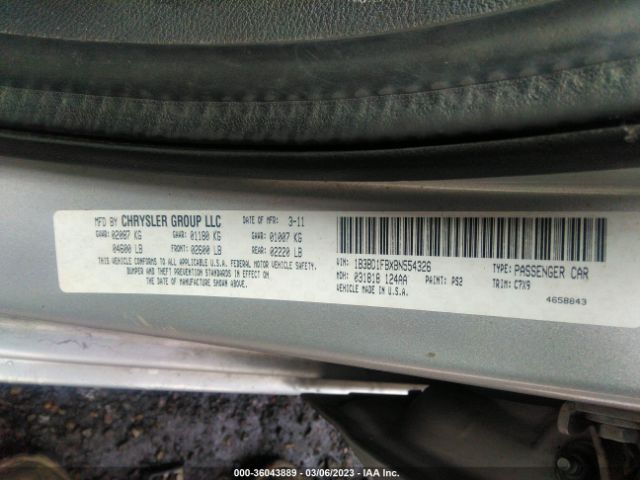 1B3BD1FBXBN554326 Dodge Avenger Mainstreet