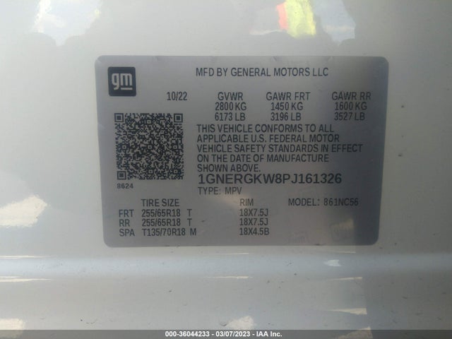 2023 Chevrolet Traverse, VIN: 1GNERGKW8PJ161326