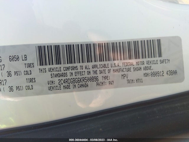 Dodge Grand Caravan Se 2019 2C4RDGBG6KR500896 Image 9