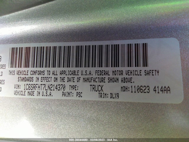 RAM 1500 Limited 2020 1C6SRFHT7LN214370 Image 9