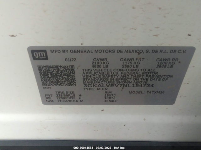 2022 GMC Terrain, VIN: 3GKALVEV7NL154734