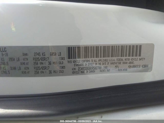 Dodge Grand Caravan Se Plus 2019 2C4RDGBG6KR502700 Image 10
