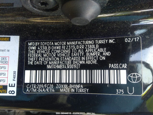 2018 Toyota CH-R, VIN: NMTKHMBX4JR001927