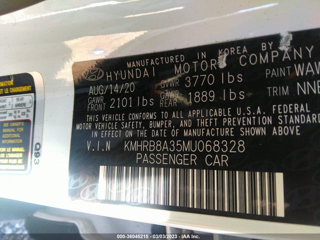 Hyundai Venue Se 2021 KMHRB8A35MU068328 Image 10