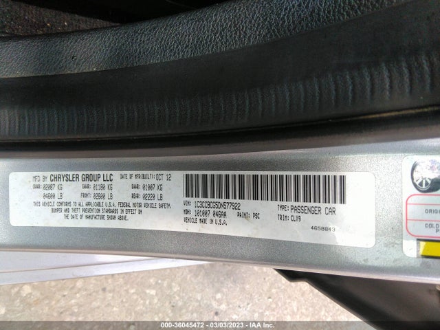 Chrysler 200 Limited 2013 1C3CCBCG5DN577922 Image 10