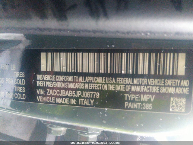 2018 Jeep Renegade, VIN: ZACCJBAB5JPJ06779