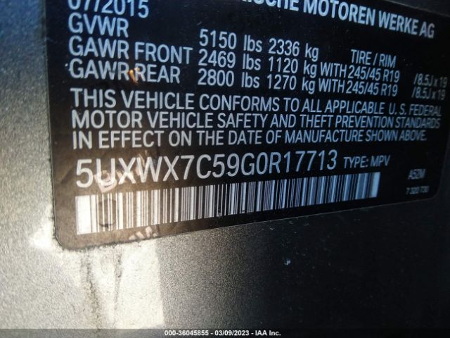 5UXWX7C59G0R17713 BMW X3 Xdrive35i