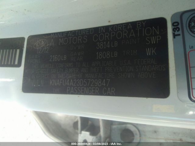 KNAFU4A23D5729847 KIA FORTE EX