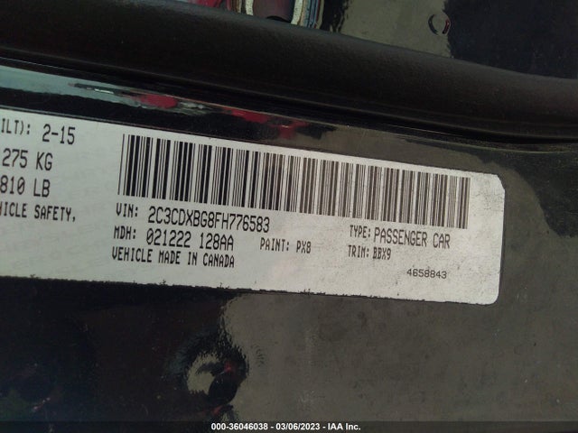 Dodge Charger Se 2015 2C3CDXBG8FH776583 Image 9