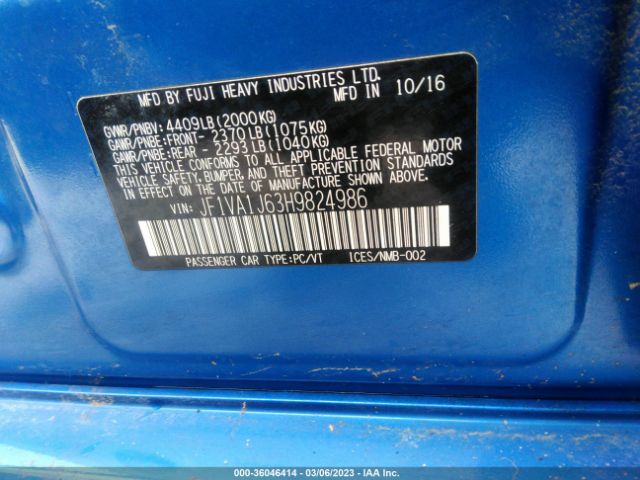 JF1VA1J63H9824986 Subaru Wrx Limited