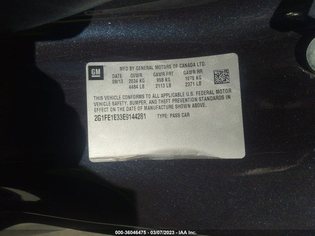 Chevrolet CAMARO LS 2014 2G1FE1E33E9144281 Image 10