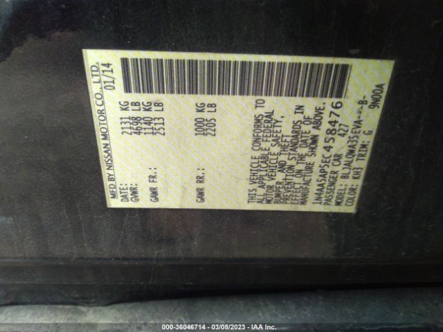 1N4AA5AP5EC458476 Nissan MAXIMA 3.5