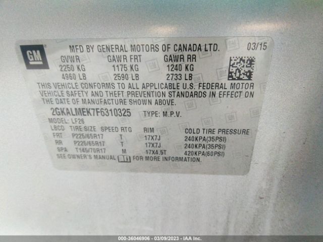 2GKALMEK7F6310325 GMC Terrain Sle