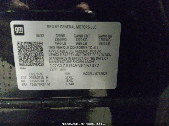 Cadillac Xt4 Fwd Luxury 2022 1GYAZAR45NF157477 Image 9