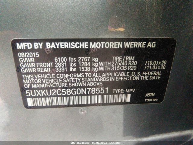 5UXKU2C58G0N78551 BMW X6 Xdrive35i