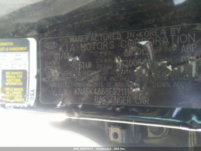 KNAFK4A68E5211162 KIA FORTE LX