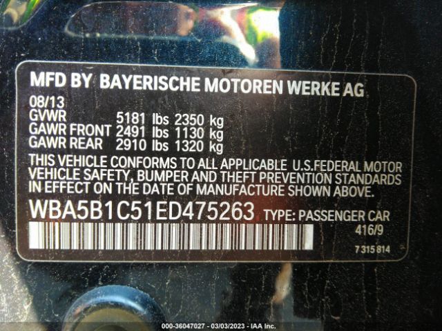 WBA5B1C51ED475263 BMW 5 Series 535i