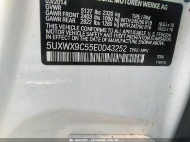 5UXWX9C55E0D43252 BMW X3 Xdrive28i