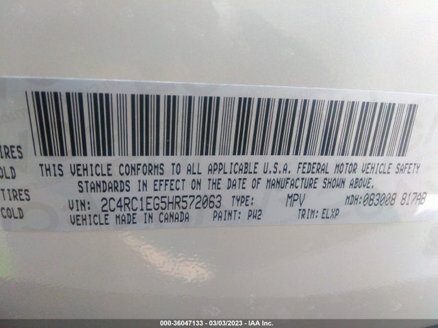 Chrysler Pacifica Touring-l Plus 2017 2C4RC1EG5HR572063 Image 9