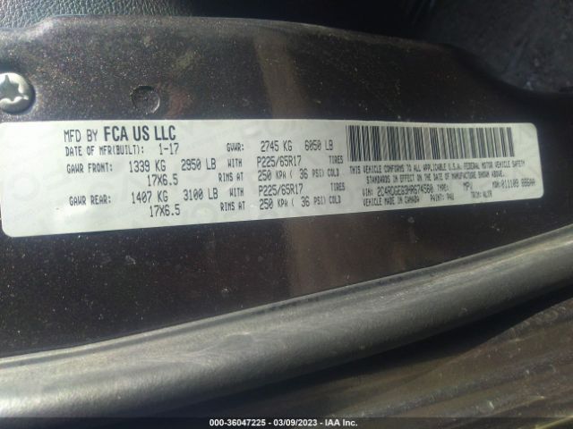 2C4RDGEG3HR674560 Dodge Grand Caravan Gt