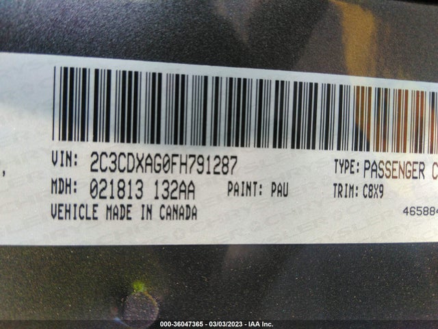 Dodge Charger Police 2015 2C3CDXAG0FH791287 Image 9