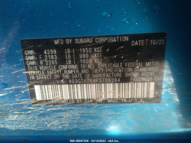 4S3GTAB64P3706264 Subaru Impreza