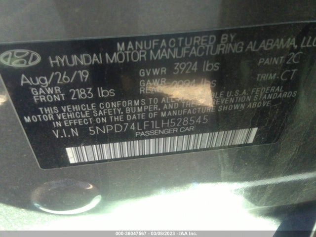 Hyundai Elantra 2020 5NPD74LF1LH528545 Image 10