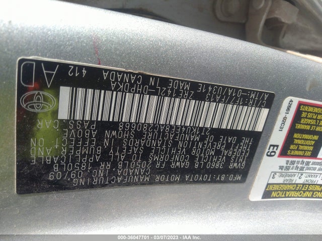 Toyota Matrix 2010 2T1KU4EE8AC280668 Image 9