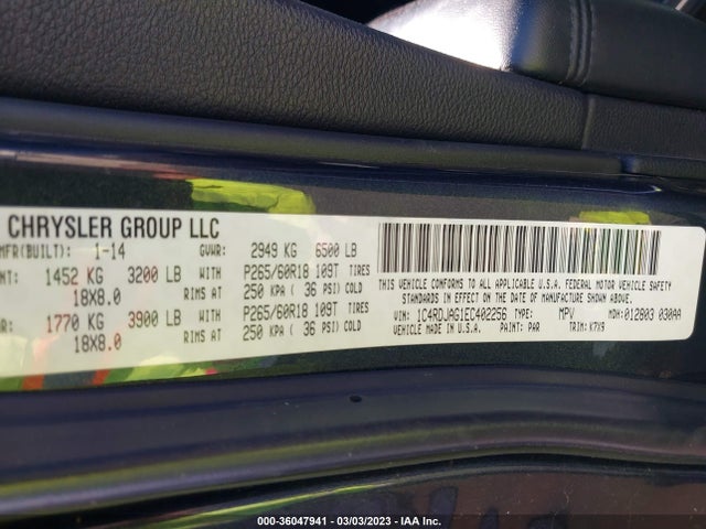 Dodge Durango Sxt 2014 1C4RDJAG1EC402256 Image 9