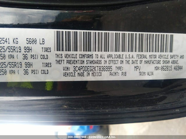 2019 Dodge Journey, VIN: 3C4PDDEG2KT836995