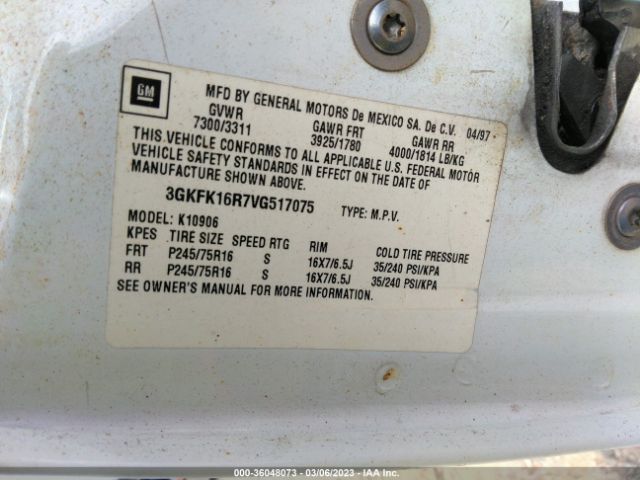 3GKFK16R7VG517075 GMC Suburban