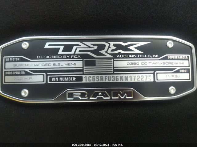 RAM 1500 Trx 2022 1C6SRFU96NN172271 Image 10